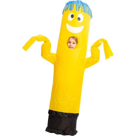 Fantasia Inflável Divertidas Dança Tubo Amarelo
