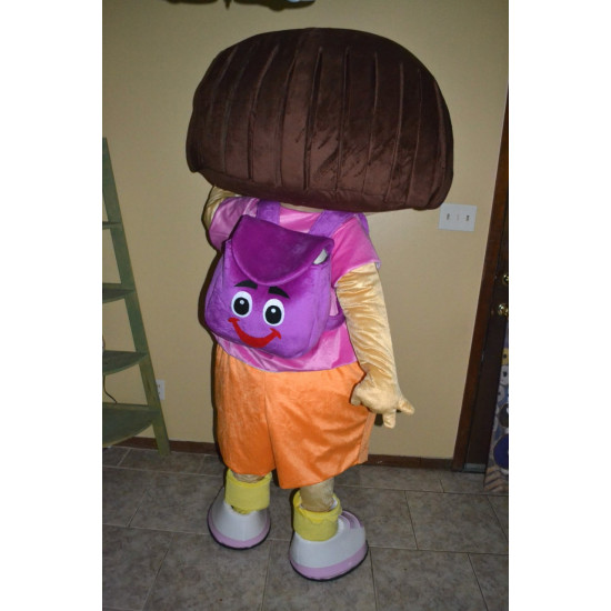 Fantasia Adulto Dora a Exploradora Mascote Luxo Fantasia Adulto Dora a Exploradora Mascote Luxo