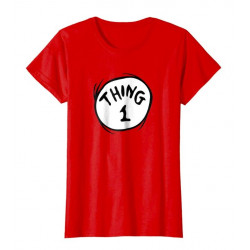 Camiseta Dr. Seuss Thing 1 Adulto Feminino Luxo