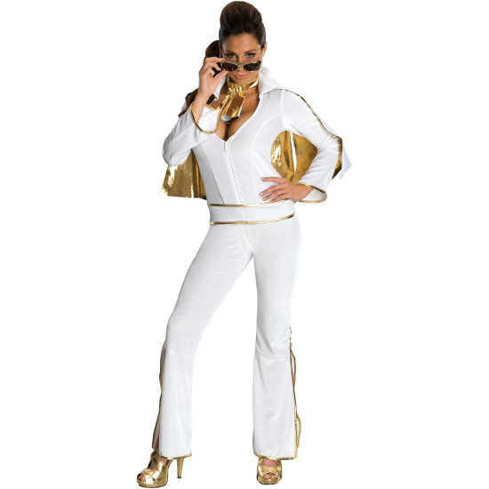 Fantasia Elvis Presley Adulto Feminina Capa