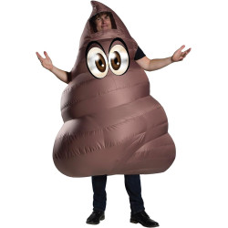 Fantasia Emoji Cocô Inflável Luxo