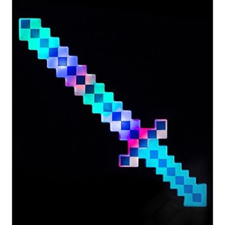 Espada de Diamantes com luz Eletrônica Minecraft Espada de Diamantes com luz Eletrônica Minecraft