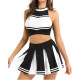 Fantasia Cheerleader Adulto Luxo Preto Fantasia Cheerleader Adulto Luxo Preto