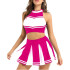 Fantasia Cheerleader Adulto Luxo Rosa