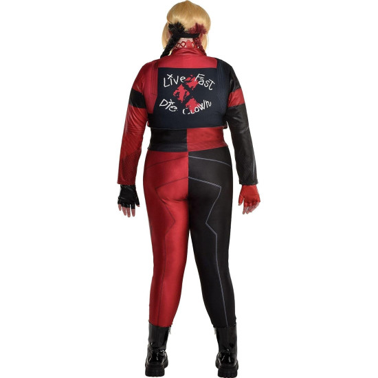 Fantasia Arlequina Esquadrão Suicida Adulto Luxo Extra Grande