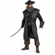 Fantasia Adulto Barba Negra Piratas do Caribe Luxo