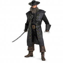 Fantasia Adulto Barba Negra Piratas do Caribe Luxo