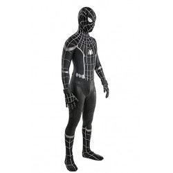 Fantasia Adulto Homem Aranha Spider Man Spandex Preto