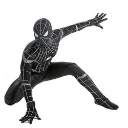 Fantasia Adulto Homem Aranha Spider Man Spandex Preto