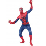 Fantasia Adulto Homem Aranha Spider Man Spandex Vermelho e Azul