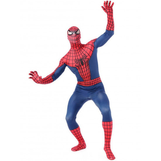 Fantasia Adulto Homem Aranha Spider Man Spandex Vermelho e Azul Fantasia Adulto Homem Aranha Spider Man Spandex Vermelho e Azul