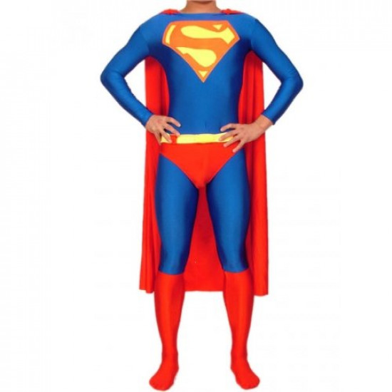 Fantasia Adulto Super Homen Superman Spandex