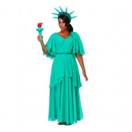 Fantasia Estátua da Liberdade Luxo Adulto Clássica