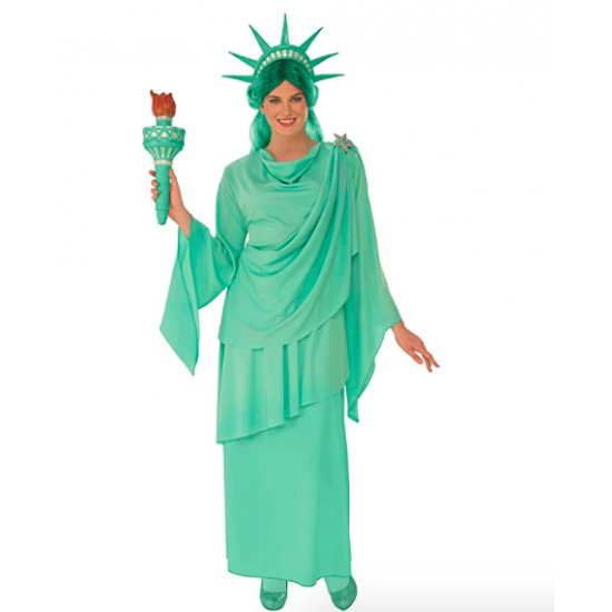 Fantasia Estátua da Liberdade Luxo Clássica Adulto