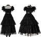 Fantasia Adulto Família Addams Wednesday Vandinha Festa Luxo Fantasia Adulto Família Addams Wednesday Vandinha Festa Luxo
