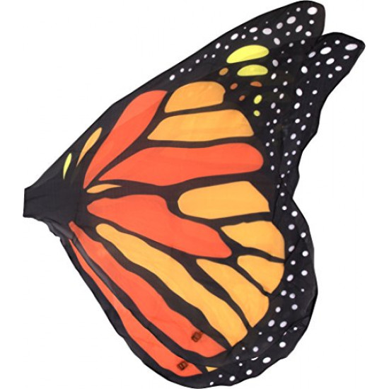Asa Borboleta Luxo Laranja Adulto Tecido Asa Borboleta Luxo Laranja Adulto Tecido