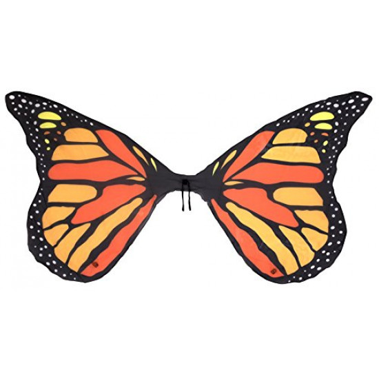 Asa Borboleta Luxo Laranja Adulto Tecido Asa Borboleta Luxo Laranja Adulto Tecido