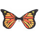 Asa Borboleta Luxo Laranja Adulto Tecido Asa Borboleta Luxo Laranja Adulto Tecido
