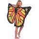 Asa Borboleta Luxo Laranja Adulto Tecido Asa Borboleta Luxo Laranja Adulto Tecido