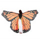 Asa Borboleta Luxo Laranja Adulto Tecido Gigante Asa Borboleta Luxo Laranja Adulto Tecido Gigante