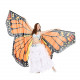 Asa Borboleta Luxo Laranja Adulto Tecido Gigante Asa Borboleta Luxo Laranja Adulto Tecido Gigante