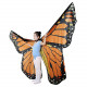 Asa Borboleta Luxo Laranja Adulto Tecido Gigante Asa Borboleta Luxo Laranja Adulto Tecido Gigante