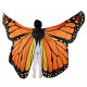 Asa Borboleta Luxo Laranja Adulto Tecido Gigante Asa Borboleta Luxo Laranja Adulto Tecido Gigante