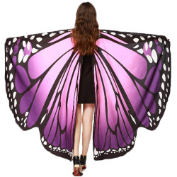 Asa Borboleta Luxo Rosa Adulto Tecido Gigante