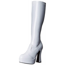 Bota Adulto Branca Plataforma Luxo