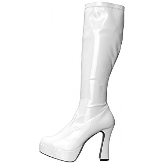 Bota Adulto Branca Plataforma Luxo Bota Adulto Branca Plataforma Luxo