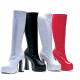 Bota Adulto Branca Plataforma Luxo Bota Adulto Branca Plataforma Luxo