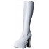 Bota Adulto Branca Plataforma Luxo