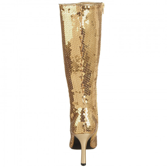 Bota Lantejoula Dourada Luxo Sexy Bota Lantejoula Dourada Luxo Sexy