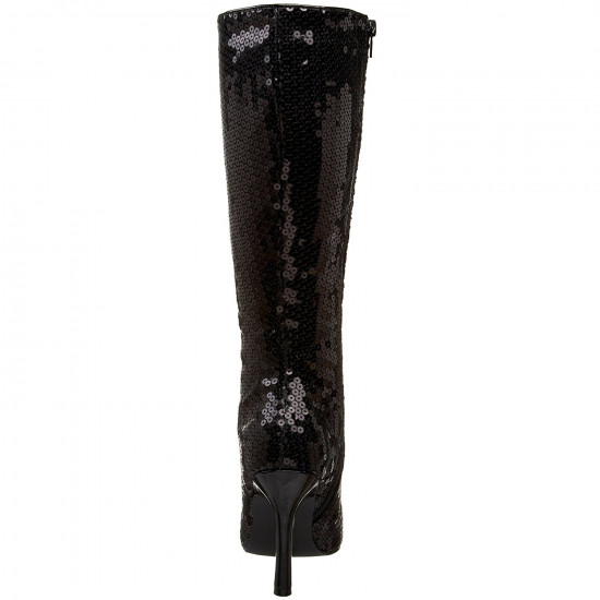 Bota Lantejoula Preta Luxo Sexy Bota Lantejoula Preta Luxo Sexy