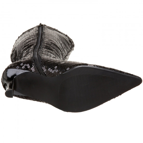 Bota Lantejoula Preta Luxo Sexy Bota Lantejoula Preta Luxo Sexy
