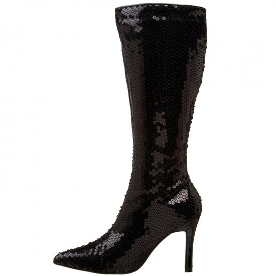 Bota Lantejoula Preta Luxo Sexy Bota Lantejoula Preta Luxo Sexy