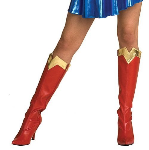 Bota Vermelha Adulto Feminino Mulher Maravilha