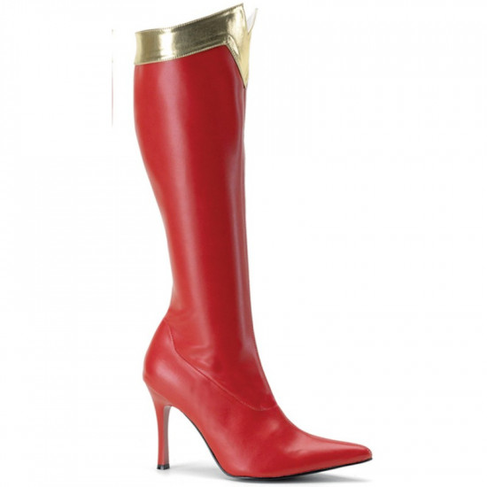 Bota Vermelha Adulto Feminino Mulher Maravilha Bota Vermelha Adulto Feminino Mulher Maravilha
