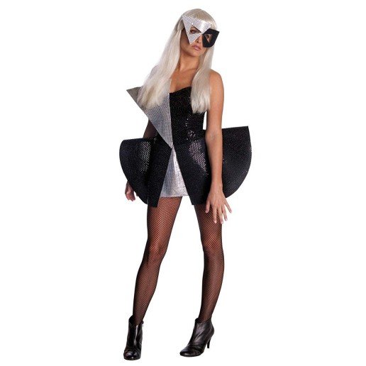 Fantasia Adulto Feminino Lady Gaga Preto e Prata Fantasia Adulto Feminino Lady Gaga Preto e Prata