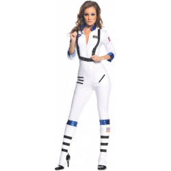 Fantasia Adulto Feminino Macacão de Astronauta Luxo