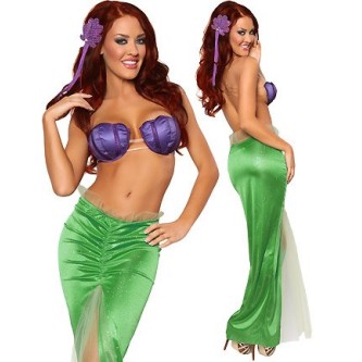 Fantasia Pequena Sereia Ariel Sexy Feminino Adulto Fantasia Pequena Sereia Ariel Sexy Feminino Adulto