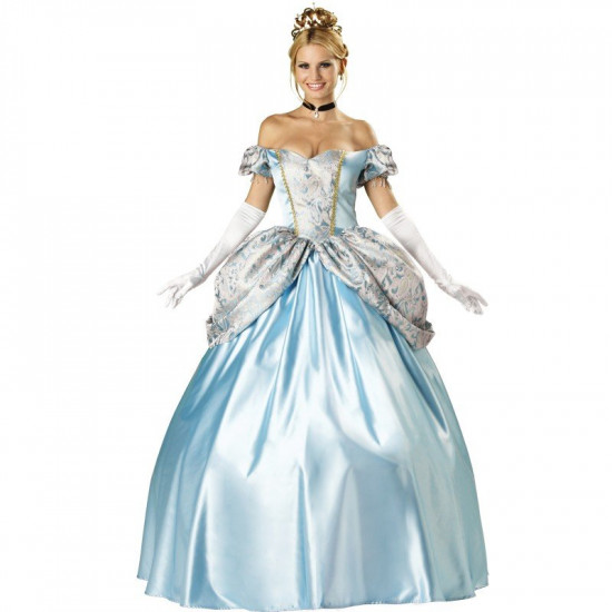 Fantasia Adulto Feminino Princesa Encantada Cinderela Luxo Fantasia Adulto Feminino Princesa Encantada Cinderela Luxo