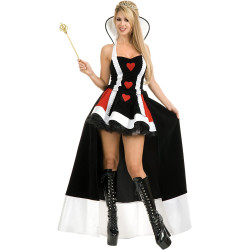 Fantasia Adulto Feminino Rainha de Copas Luxo