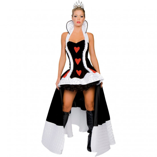Fantasia Rainha de Copas Luxo Adulto Feminino Elite Fantasia Rainha de Copas Luxo Adulto Feminino Elite