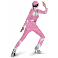 Fantasia Adulto Power Rangers Rosa Luxo