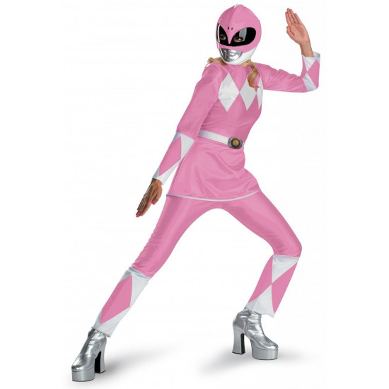 Fantasia Adulto Power Rangers Rosa Luxo Fantasia Adulto Power Rangers Rosa Luxo