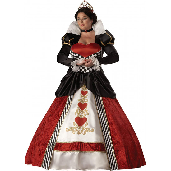 Fantasia Adulto Rainha de Copas Luxo Extra Grande Fantasia Adulto Rainha de Copas Luxo Extra Grande