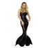 Fantasia Adulto Sereia Negra Sexy dos Mares Superluxo