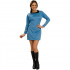 Fantasia Adulto Star Trek Vestido Azul