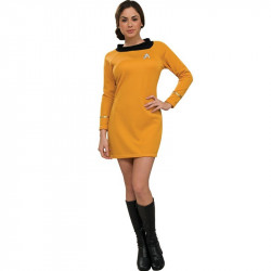 Fantasia Adulto Star Trek Vestido Dourado